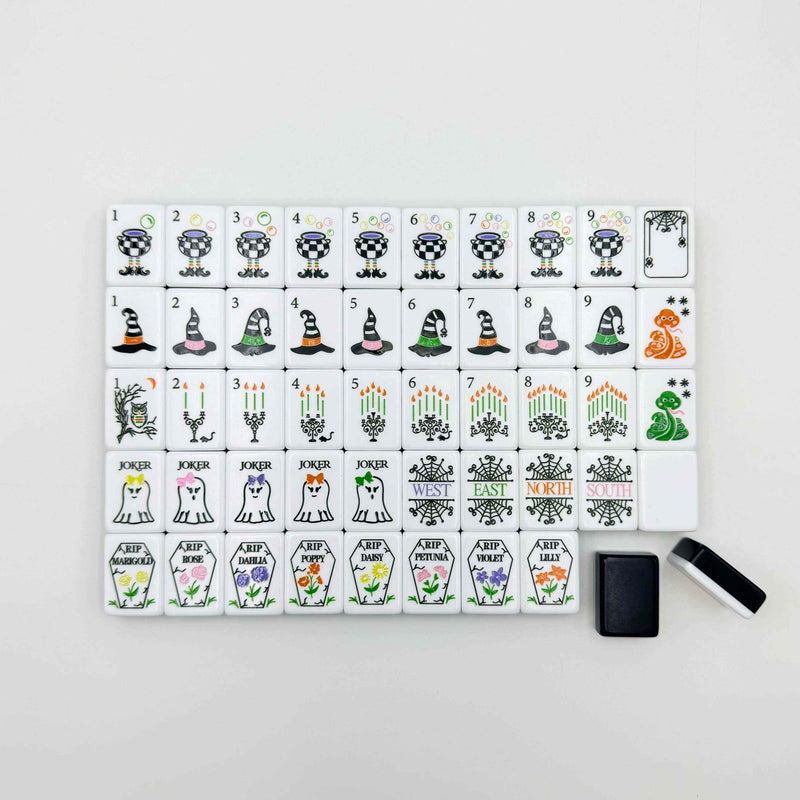Halloween Mahjong — 152 Tiles, Two-Tone Layered Acrylic