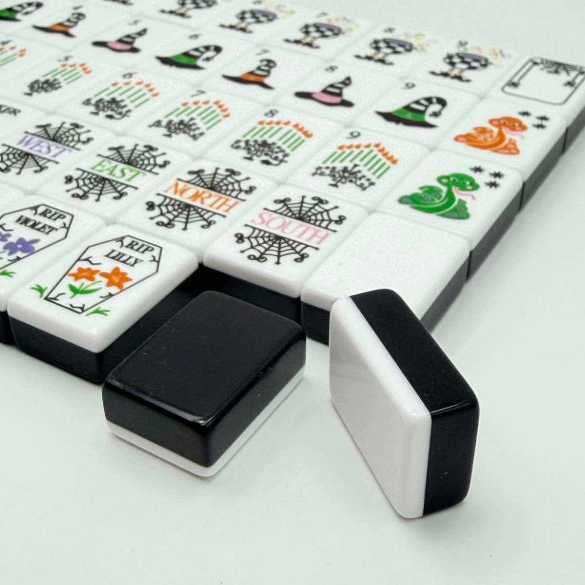 Halloween Mahjong — 160 Tiles, Two-Tone Layered Acrylic